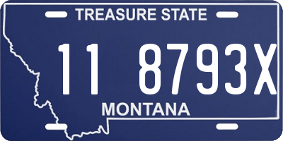 MT license plate 118793X