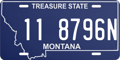 MT license plate 118796N