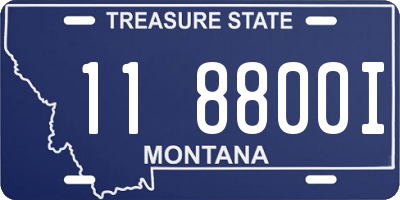 MT license plate 118800I