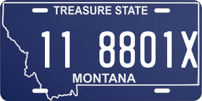 MT license plate 118801X