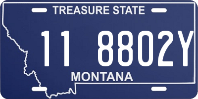 MT license plate 118802Y
