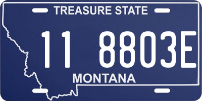 MT license plate 118803E