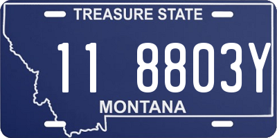 MT license plate 118803Y