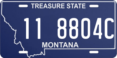 MT license plate 118804C