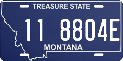 MT license plate 118804E