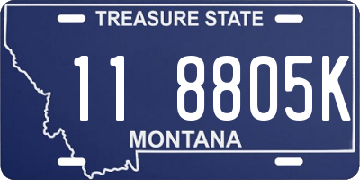 MT license plate 118805K