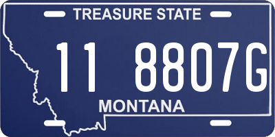 MT license plate 118807G