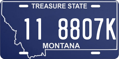 MT license plate 118807K