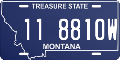 MT license plate 118810W