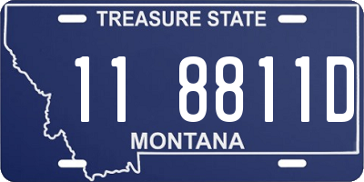 MT license plate 118811D