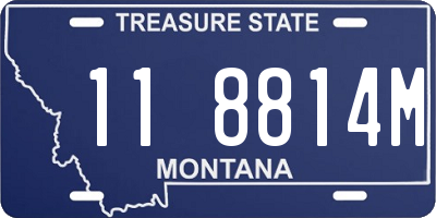 MT license plate 118814M