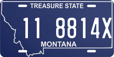 MT license plate 118814X