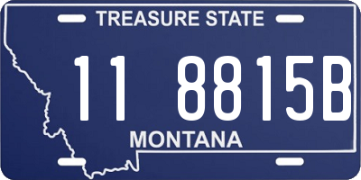 MT license plate 118815B