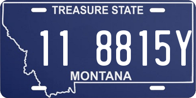 MT license plate 118815Y