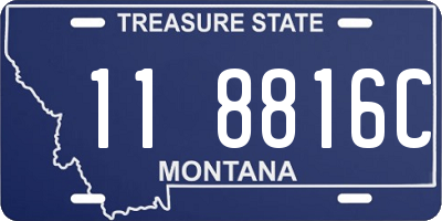 MT license plate 118816C