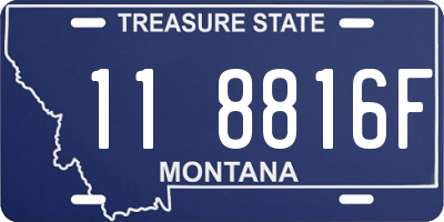 MT license plate 118816F