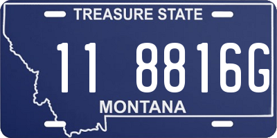 MT license plate 118816G