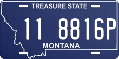 MT license plate 118816P