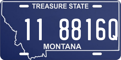 MT license plate 118816Q