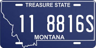 MT license plate 118816S