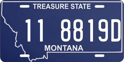 MT license plate 118819D