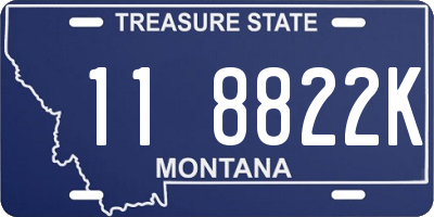 MT license plate 118822K