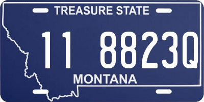 MT license plate 118823Q