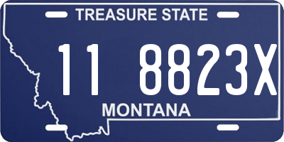 MT license plate 118823X