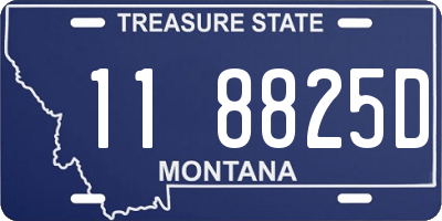 MT license plate 118825D