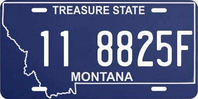 MT license plate 118825F