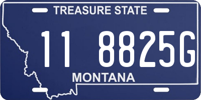 MT license plate 118825G