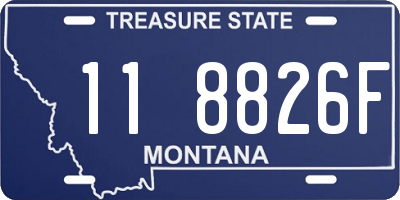 MT license plate 118826F