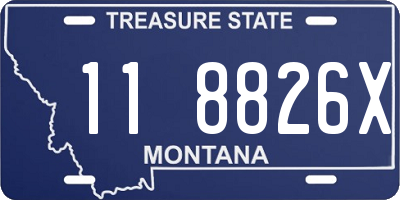 MT license plate 118826X