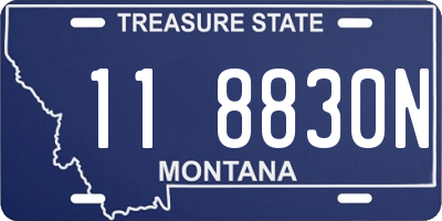 MT license plate 118830N