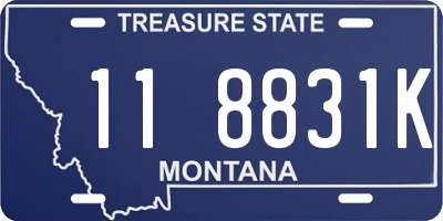 MT license plate 118831K