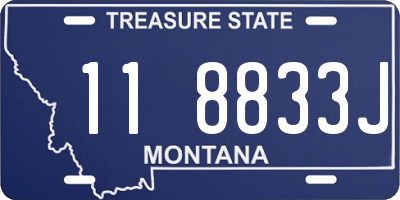 MT license plate 118833J