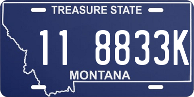 MT license plate 118833K