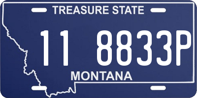MT license plate 118833P
