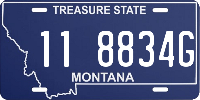 MT license plate 118834G