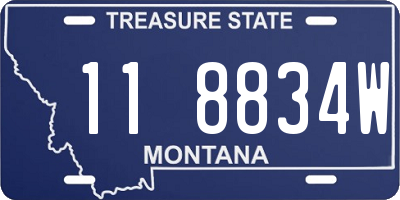 MT license plate 118834W