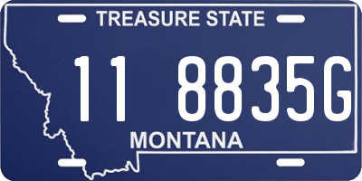 MT license plate 118835G