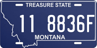 MT license plate 118836F