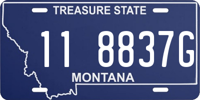 MT license plate 118837G