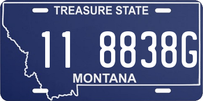 MT license plate 118838G