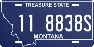 MT license plate 118838S