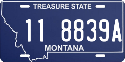 MT license plate 118839A