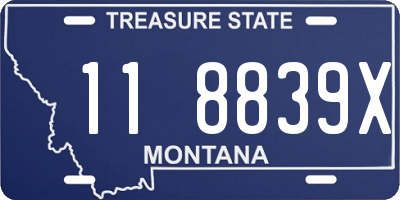 MT license plate 118839X