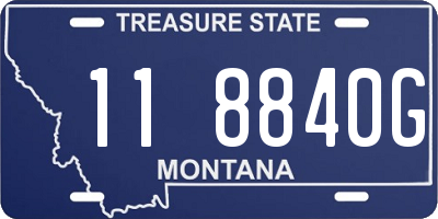 MT license plate 118840G