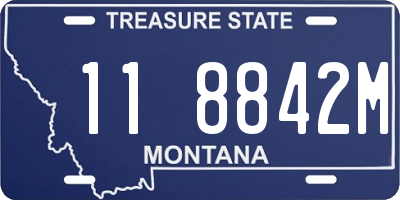 MT license plate 118842M