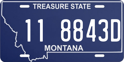 MT license plate 118843D